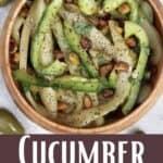 Cucumber Salad Recipe Pinterest Image bottom design banner