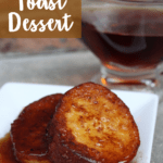 French Toast Dessert Pinterest Image Top Left Banner