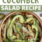 Cucumber Salad Recipe Pinterest Image top design banner