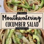 Cucumber Salad Recipe Pinterest Image middle design banner