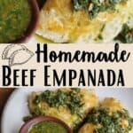 Homemade Beef Empanada Pinterest Image middle design banner