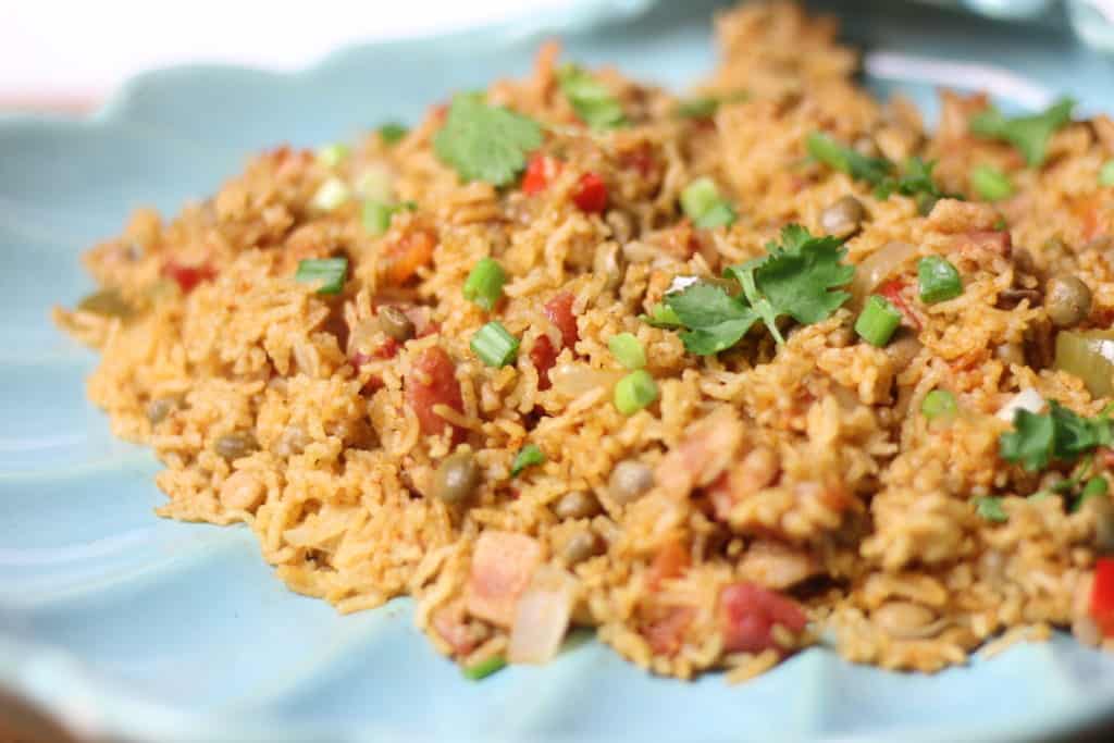 Pigeon Peas and Rice Up Close