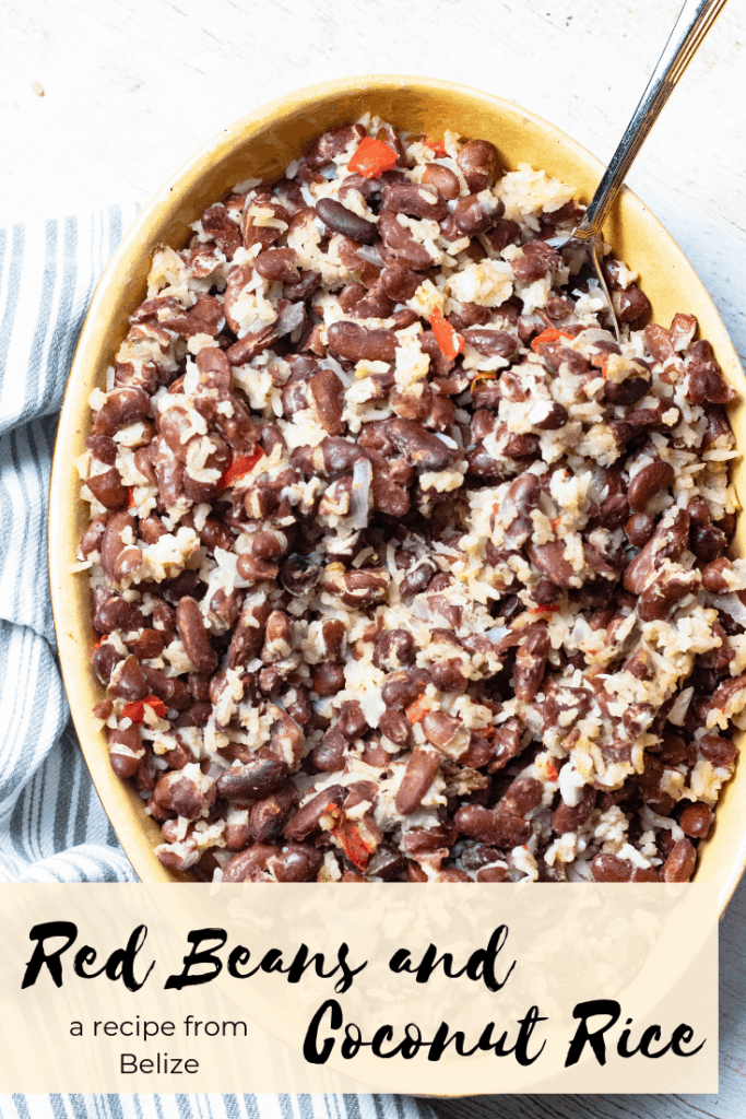 Belizean Red Beans and Coconut Rice pinterest image 