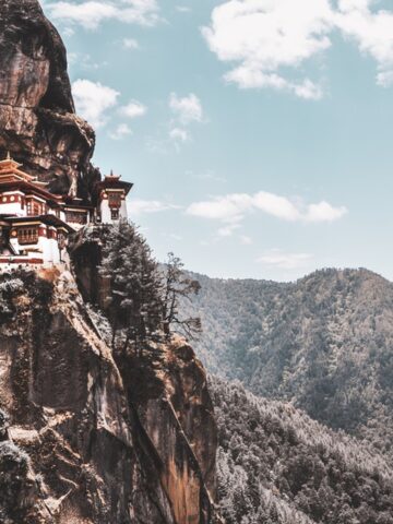 House in the mountains in Bhutan