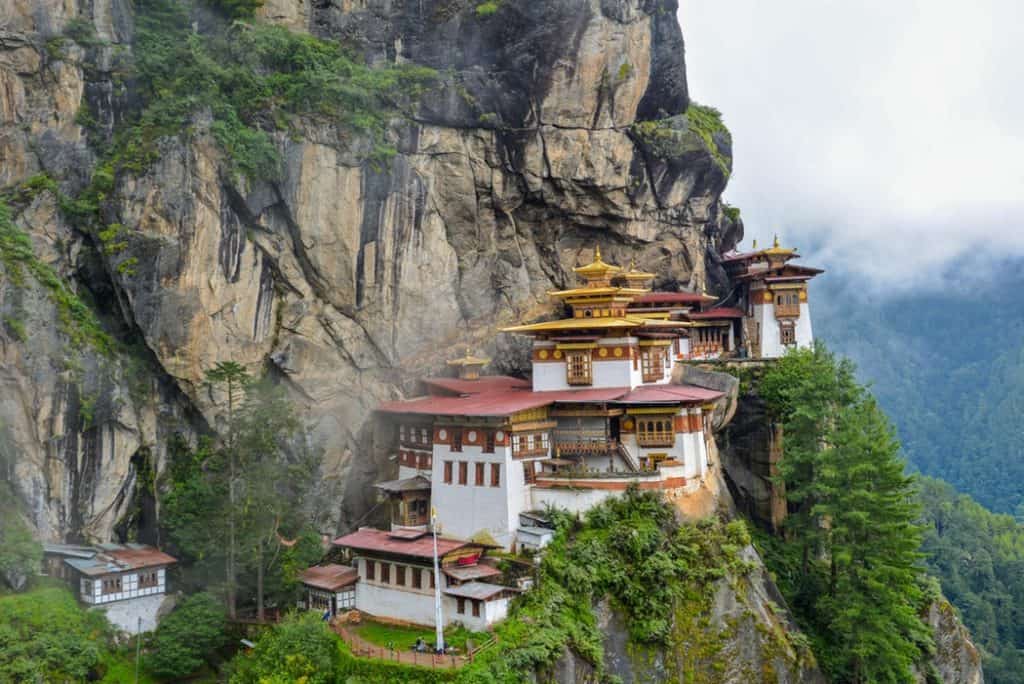 House in the mountains in Bhutan
