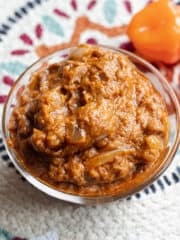 Spicy Peanut Sauce with a Habanero Pepper