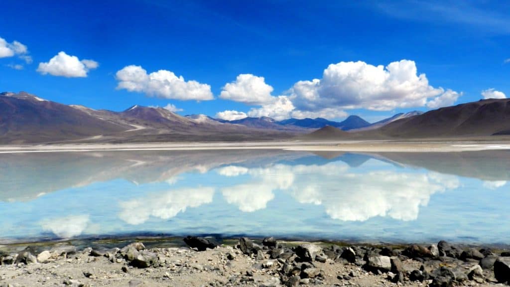 Beautiful Lake near the Salt Flats in Bolivia