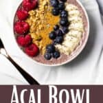Homemade Acai Bowl Recipe Pinterest Image bottom design banner