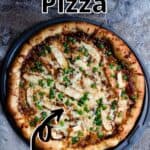 Homemade BBQ Chicken Pizza Pinterest Image top outlined title