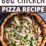 Honey BBQ Chicken Pizza Recipe Pinterest Image top design banner