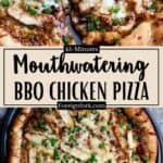 Honey BBQ Chicken Pizza Recipe Pinterest Image middle design banner