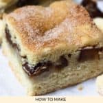 Pinterest Image for Snickerdoodle Cookie Bars