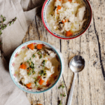 Chicken and Rice Soup Pinterest Image bottom banner