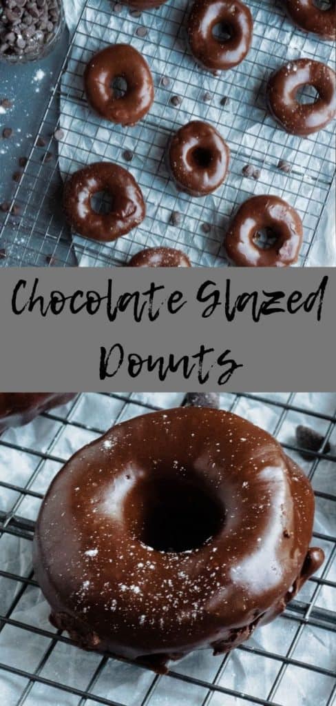 Chocolate Glazed Donut Pinterest Image
