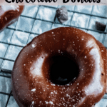 Homemade Chocolate Donuts Pinterest Image Top Striped Banner