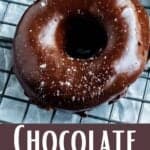 Homemade Chocolate Glazed Donut Recipe Pinterest Image bottom design banner
