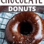 Homemade Chocolate Glazed Donut Recipe Pinterest Image top design banner