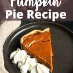 Homemade Thanksgiving Pumpkin Pie Recipe Pinterest Image top design banner