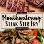 Homemade Steak Stir Fry Recipe Pinterest Image middle design banner