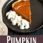 Homemade Thanksgiving Pumpkin Pie Recipe Pinterest Image bottom design banner