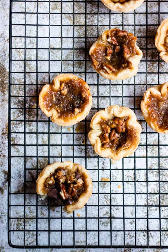 Butter tarts on display
