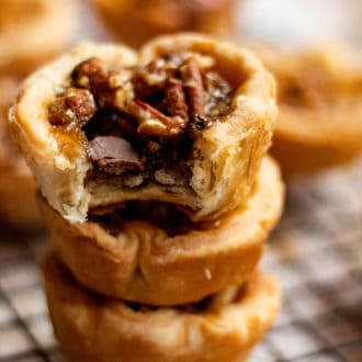 stacked butter tarts from butter tart recipe