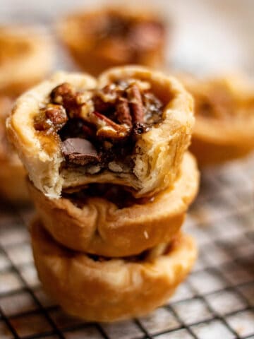 stacked butter tarts from butter tart recipe