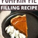 Pumpking Pie Filling Recipe Pinterest Image top design banner