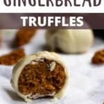 Gingerbread Truffles Recipe Pinterest Image top design banner