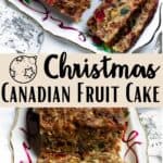 Christmas Canadian Fruit Cake Pinterest Image middle design banner