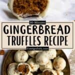 Gingerbread Truffles Recipe Pinterest Image middle design banner