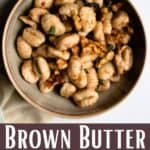 Homemade Brown Butter Gnocchi Pinterest Image bottom design banner