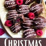 Christmas Raspberry Oreo Truffles Pinterest Image bottom design banner