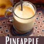 5 Minute Pineapple Mango Smoothie Recipe Pinterest Image bottom design banner