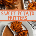 Sweet Potato Fritters with Tahini Sauce Pinterest Image