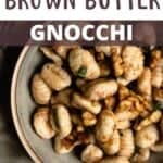 Brown Butter Gnocchi Recipe Pinterest Image top design banner