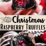 Christmas Raspberry Oreo Truffles Pinterest Image middle design banner