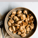 Brown Butter Gnocchi Pinterest Image Top Clear Banner