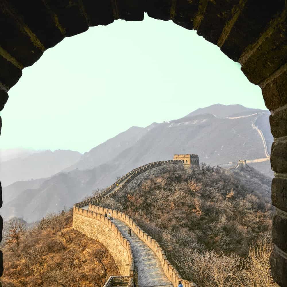 The great wall of China. 