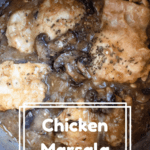 Instant Pot Chicken Marsala Pinterest Image Outlined border