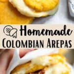 Homemade Colombian Arepas middle design banner