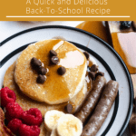 Back-To-School Pancake Breakfast Board Top Brown Banner