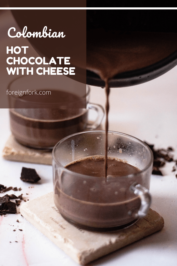 Hot Chocolate with Cheese Pinterest Image