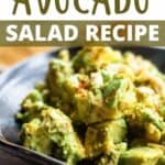 5 Minute Avocado Salad Pinterest Image top design banner
