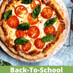 Back To School Margherita Pizza Bottom Green Banner