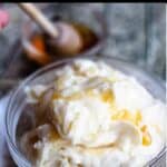 Honey Cream Cheese Frosting Recipe Pinterest Image top black banner