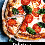 Delicious Margherita Pizza Pinterest Image Bottom Black banner