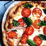 How to make Margherita Pizza Pinterest Image top black banner