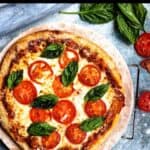 Mouthwatering Margherita Pizza Recipe Pinterest Image top black banner