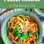 Thai-Inspired Peanut Noodles Pinterest Image Top Green Banner